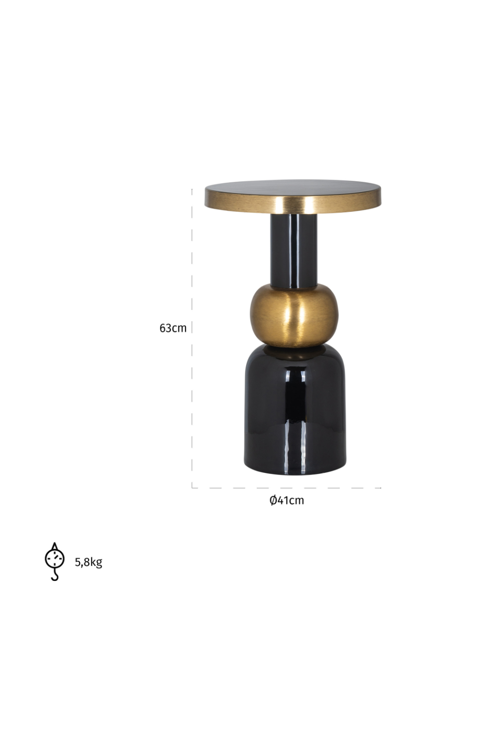 Black Pedestal End Table | OROA Mose | Oroa.com