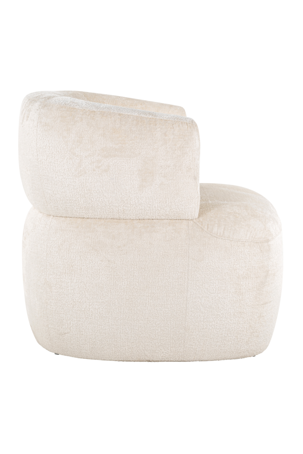 White Chenille Easy Chair | OROA Donna | OROA.com