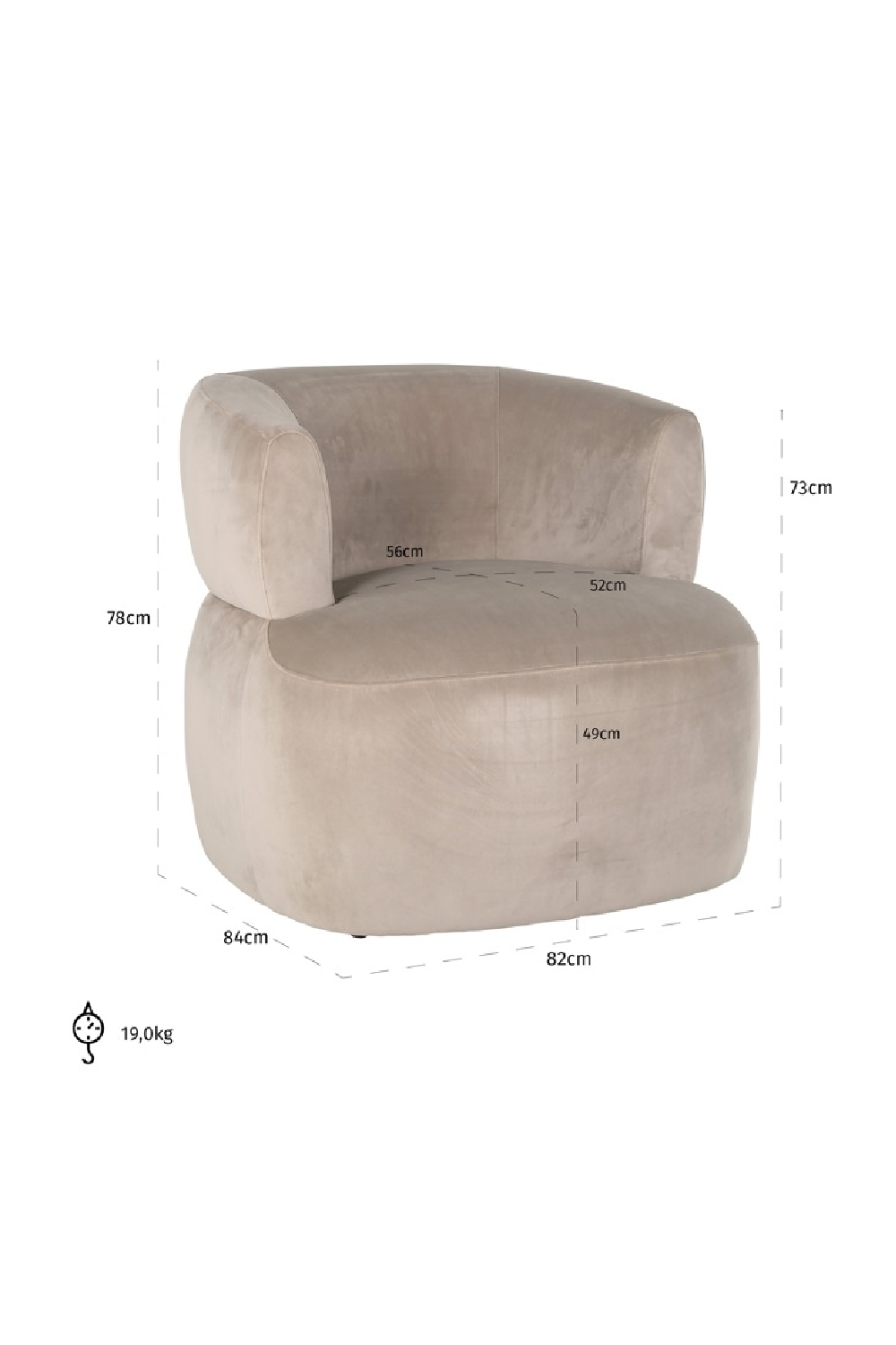 Modern Barrel Easy Chair | OROA Donna | Oroa.com