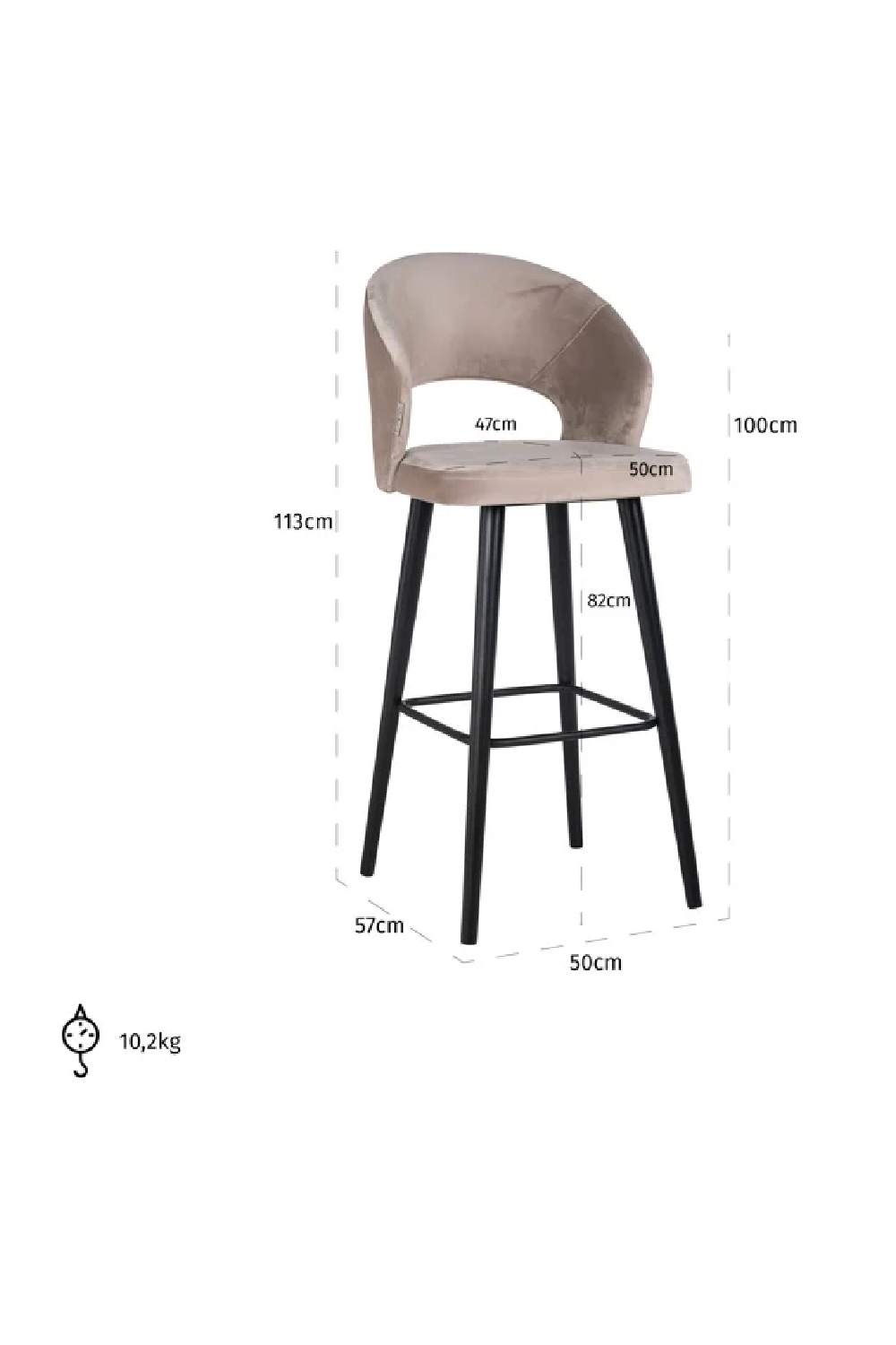 Cut-Out Bar Stool | OROA Savoy | Oroa.com