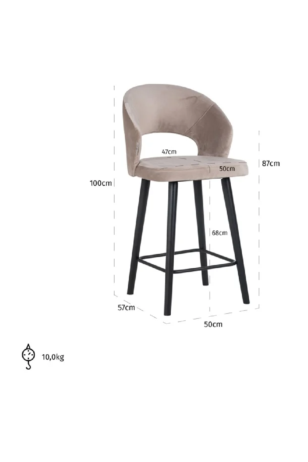 Cut-Out Counter Stool | OROA Savoy | Oroa.com