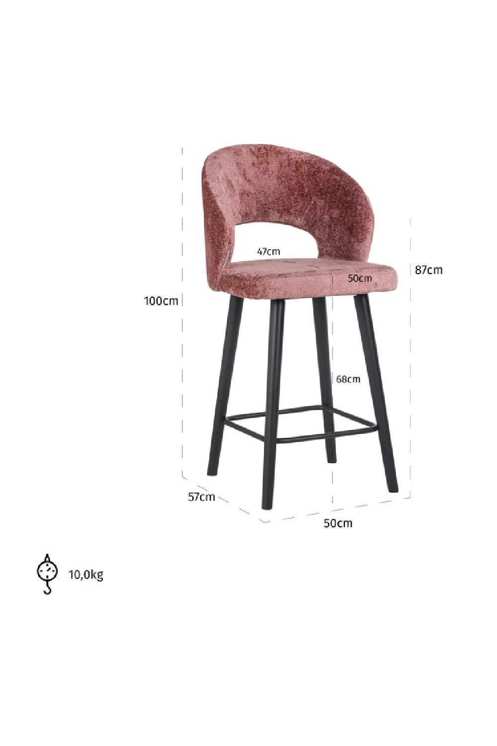 Cut-Out Counter Stool | OROA Savoy | Oroa.com