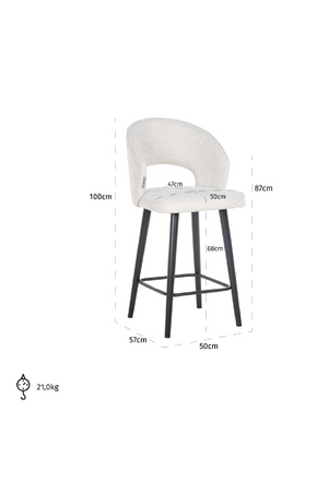 Cut-Out Modern Counter Stool | Richmond Interiors Savoy | Oroa.com