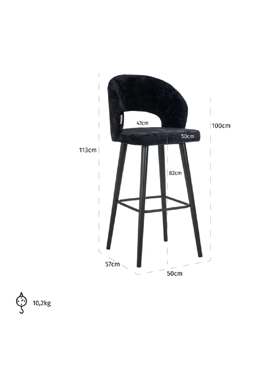 Cut-Out Bar Stool | OROA Savoy | Oroa.com