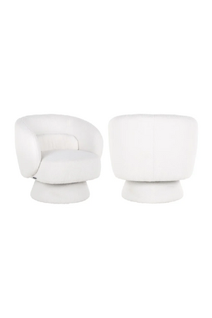 White Swivel Easy Chair | Richmond Interiors Senna | Oroa.com