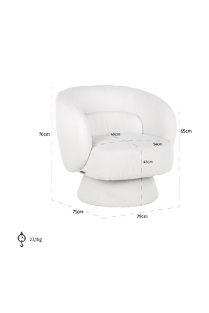 White Swivel Easy Chair | Richmond Interiors Senna | Oroa.com