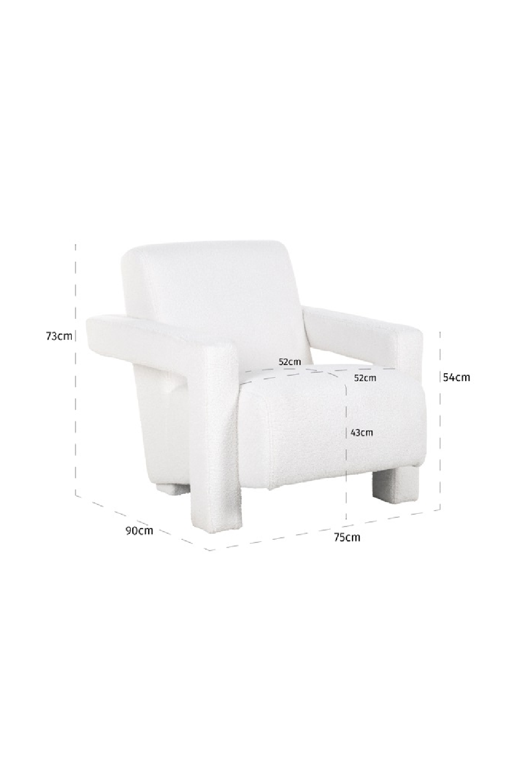 White Modern Lounge Chair | OROA Casey | Oroa.com