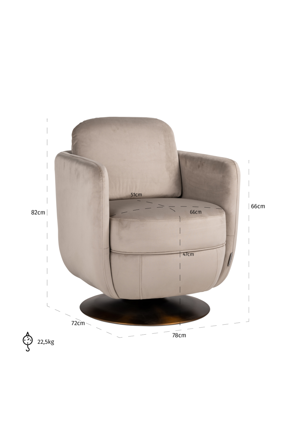 Upholstered Modern Swivel Chair | OROA Turner | Oroatrade.com