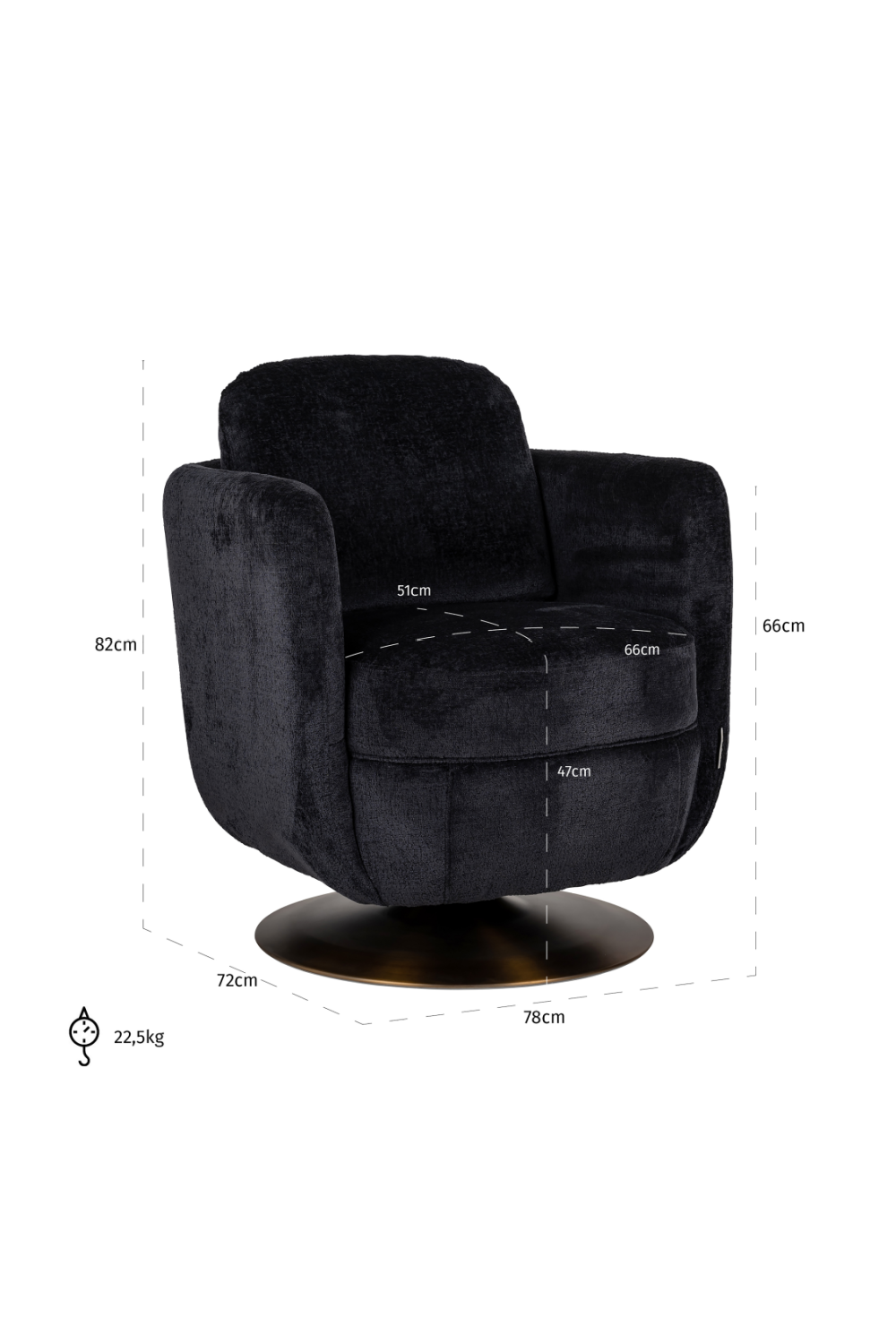 Upholstered Modern Swivel Chair | OROA Turner | Oroatrade.com