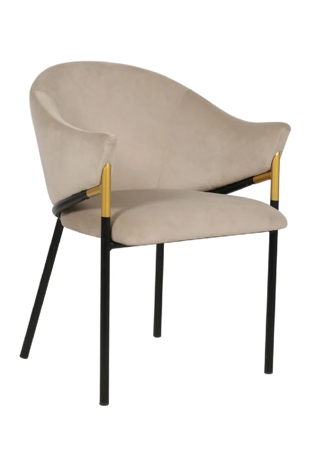 Khaki Velvet Modern Dining Chairs (2) | OROA Jocasta | Oroa.com