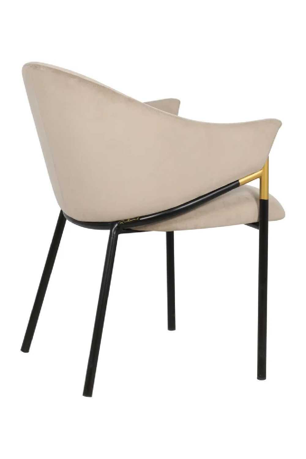 Khaki Velvet Modern Dining Chairs (2) | OROA Jocasta | Oroa.com