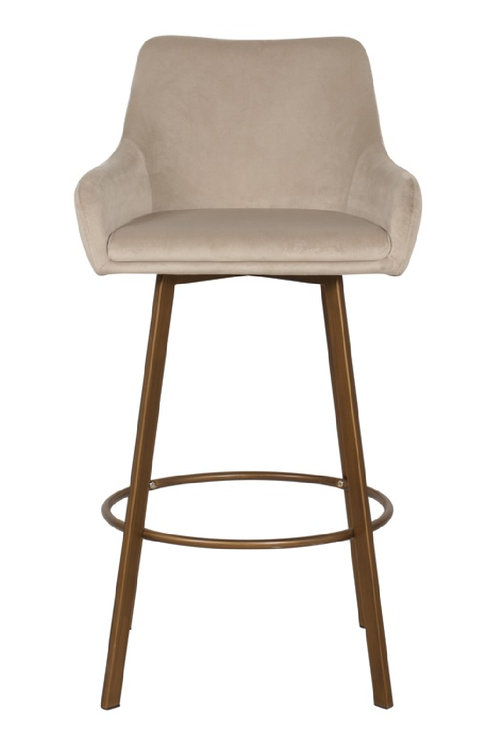 Khaki Velvet Bar Stool Set (2) | OROA Cressida | Oroa.com