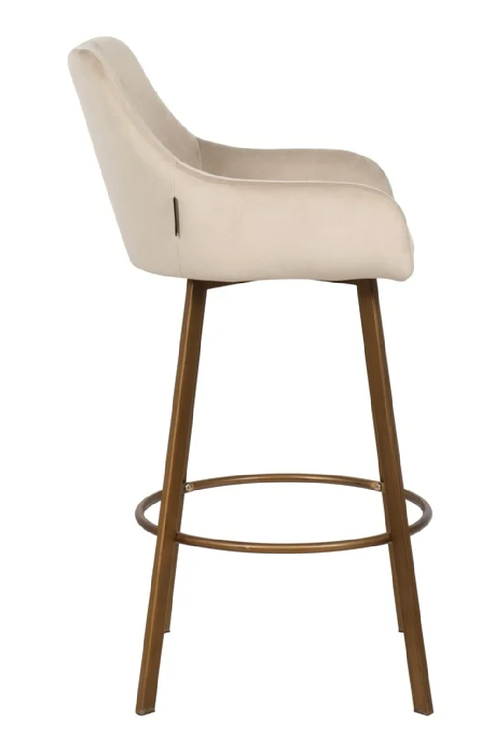 Khaki Velvet Bar Stool Set (2) | OROA Cressida | Oroa.com