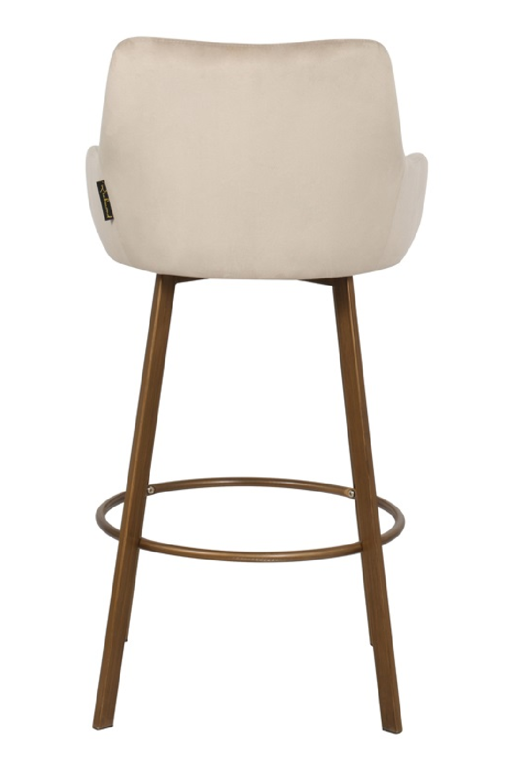 Khaki Velvet Bar Stool Set (2) | OROA Cressida | Oroa.com