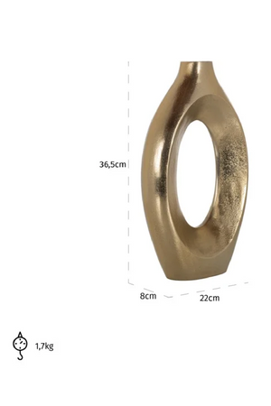 Brushed Gold Modern Vase | Richmond Interiors Alma | Oroa.com