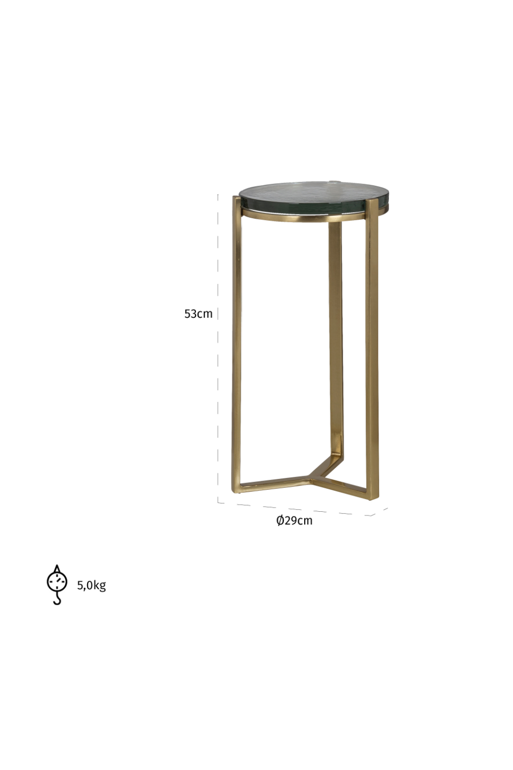 Glass Round End Table | OROA Aubrey | Oroatrade.com