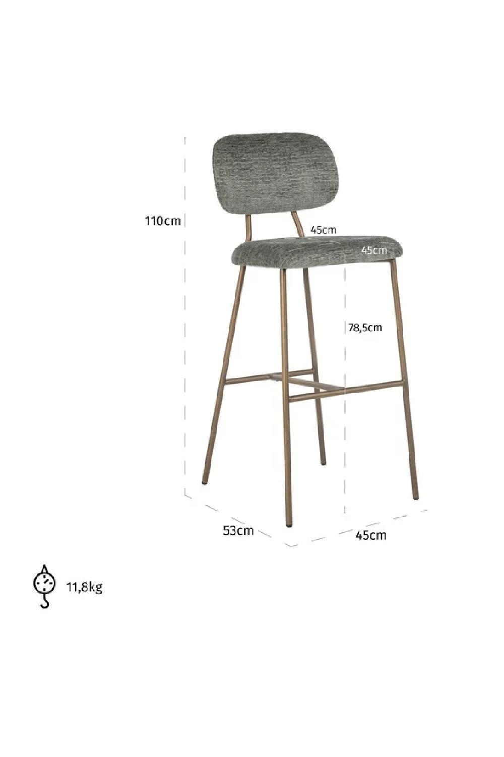 Minimalist Bar Stool | OROA Xenia | Oroa.com 