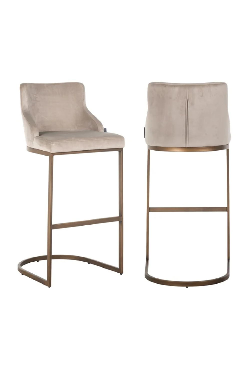 Khaki Velvet Bar Stool | OROA Bolton | Oroa.com