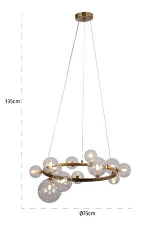 Glass Orbs Hanging Lamp | Richmond Interiors Yosie | Oroatrade.com