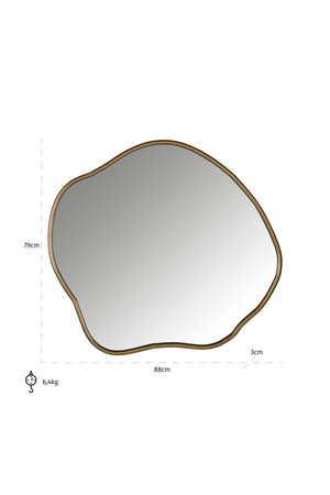 Organic-Shaped Gold Mirror | Richmond Interiors Allyson | Oroa.com