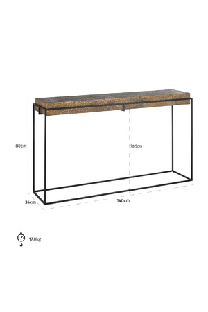 Rustic Gold Console Table | Richmond Interiors Dover | Oroa.com
