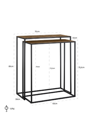 Metal Nesting Console Tables (2) | Richmond Interiors Bristol | Oroa.com