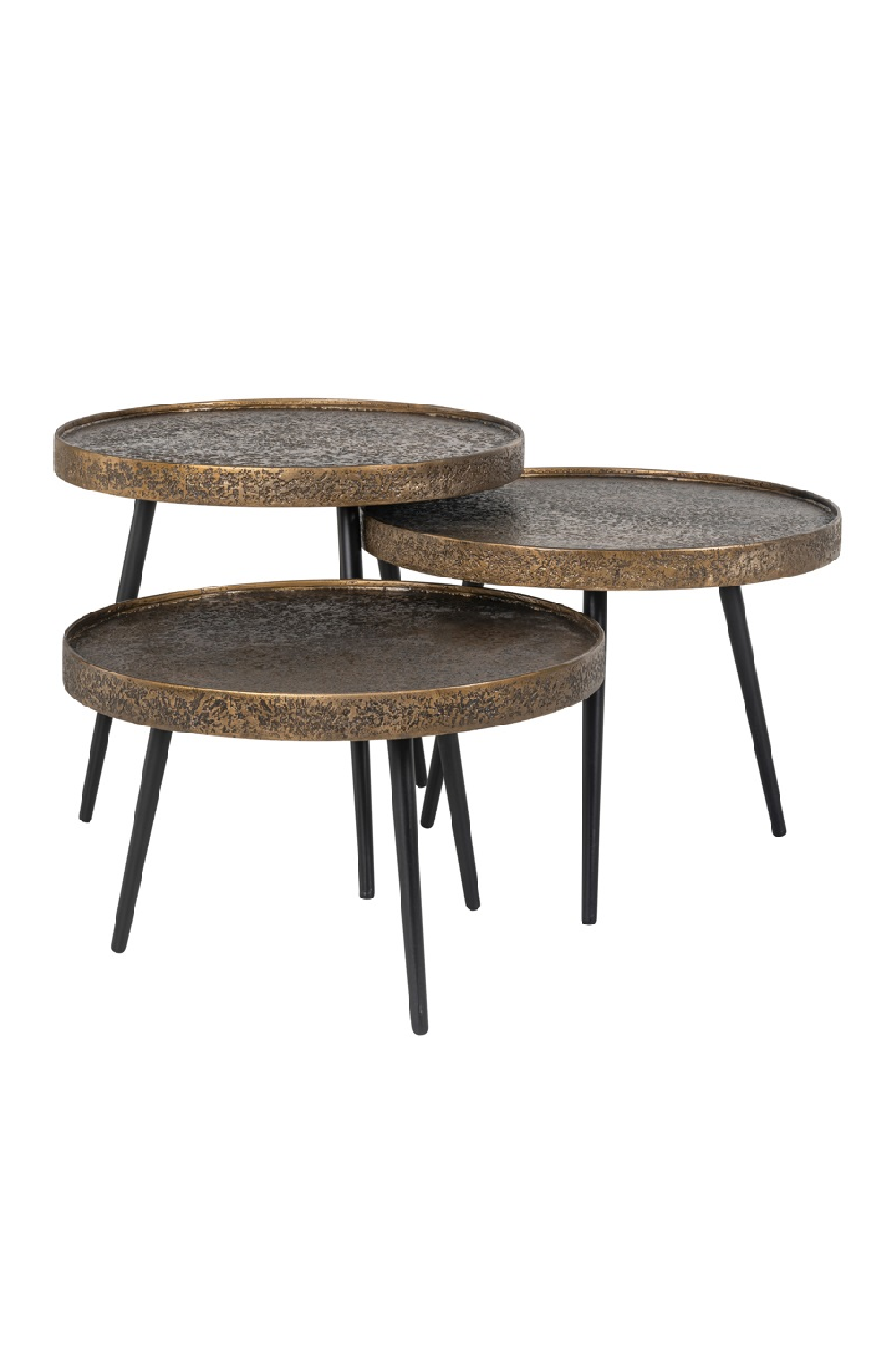 Rustic Gold Coffee Table Set (3) | OROA Luton | Oroa.com