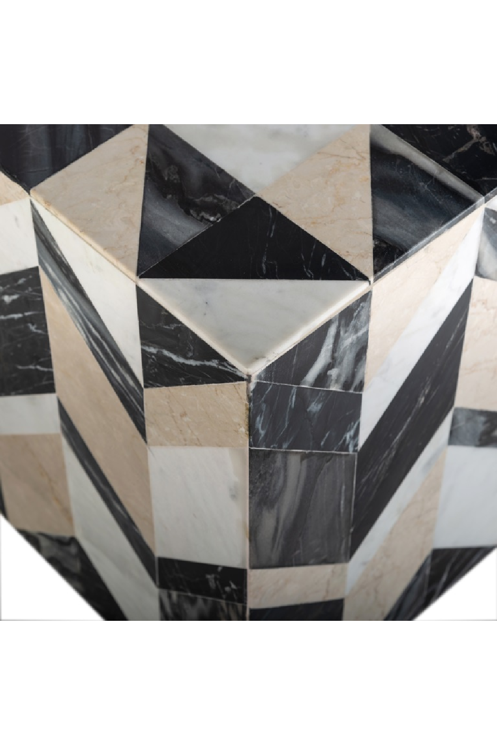 Marble Chevron End Table | OROA Rostelli | Oroa.com