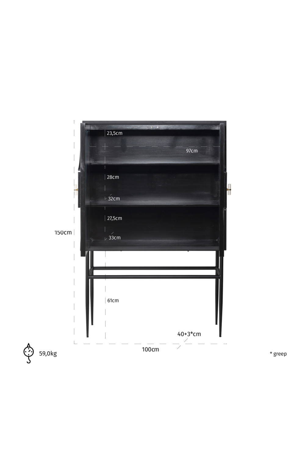 Wooden Contemporary Cabinet | OROA Mendoza | Oroa.com