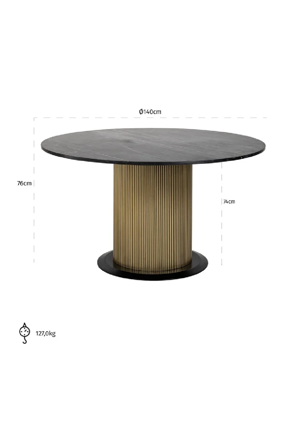 Modern Pedestal Dining Table | OROA Ironville | Oroa.com