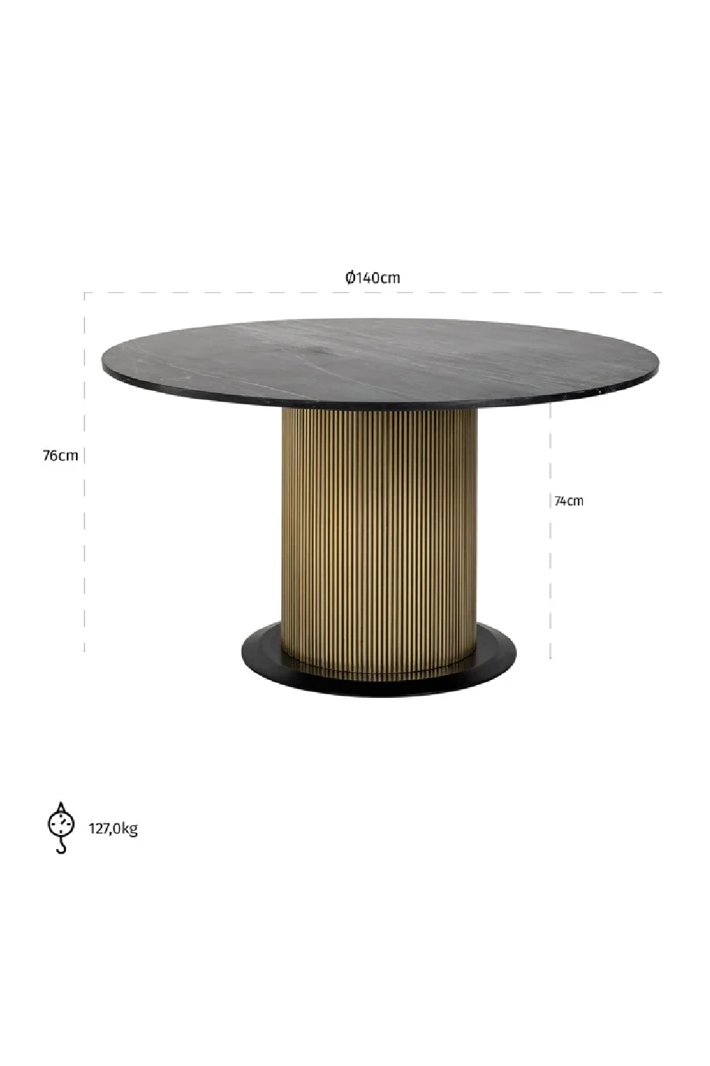 Modern Pedestal Dining Table | Richmond Interiors Ironville | Oroa.com