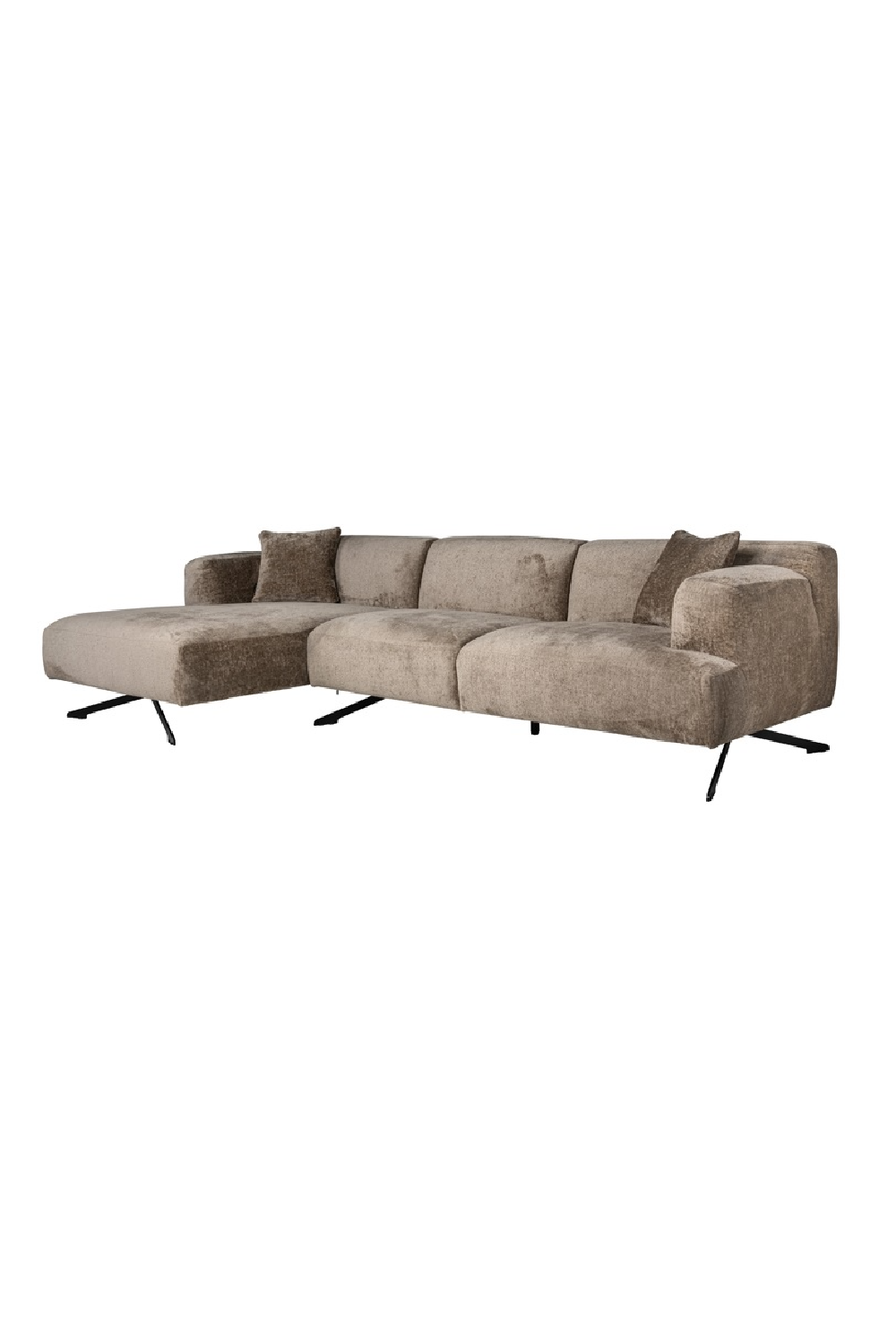 Taupe Chenille Contemporary Sofa | OROA Donovan | Oroatrade.com