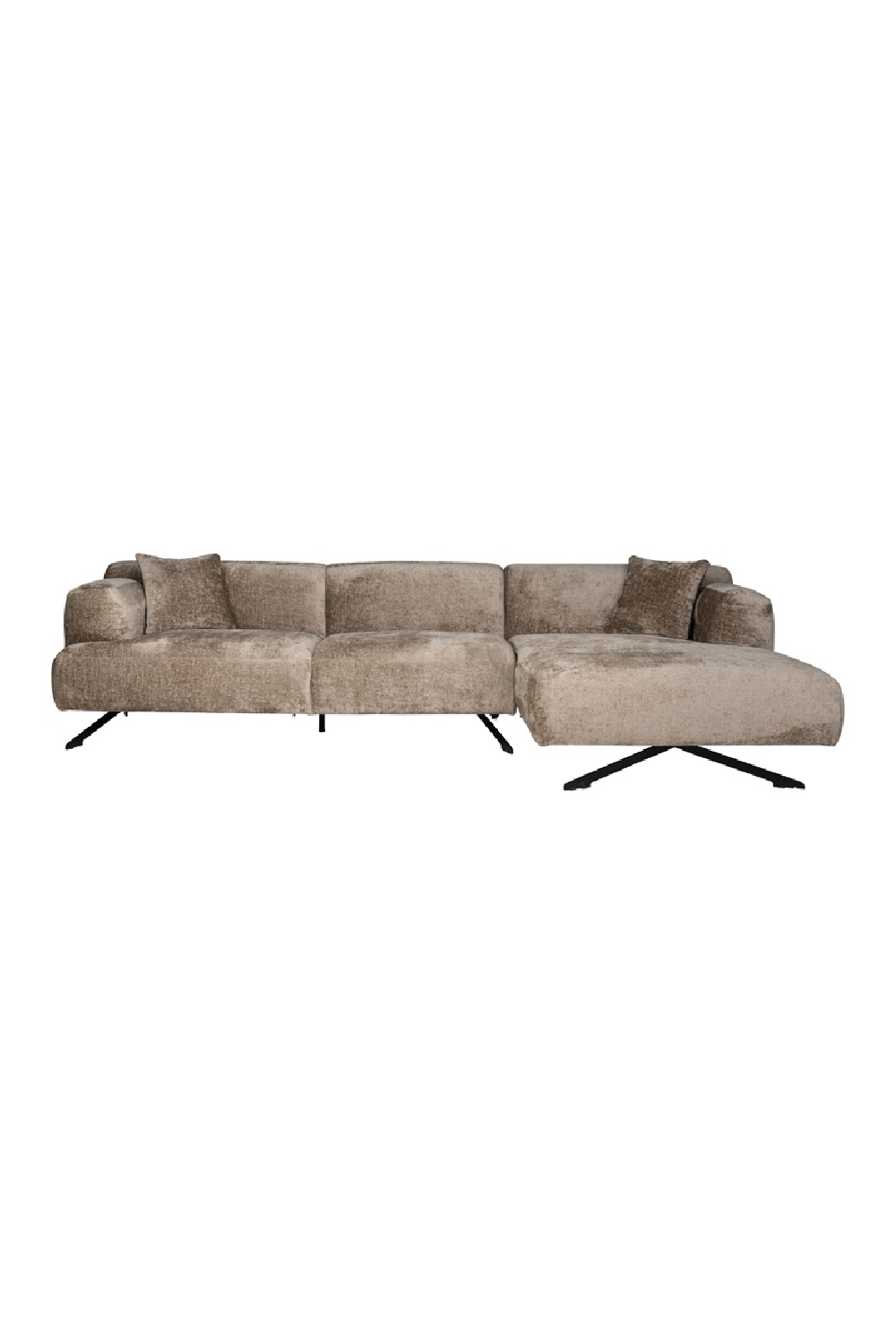 Taupe Chenille Contemporary Sofa | OROA Donovan | Oroa.com