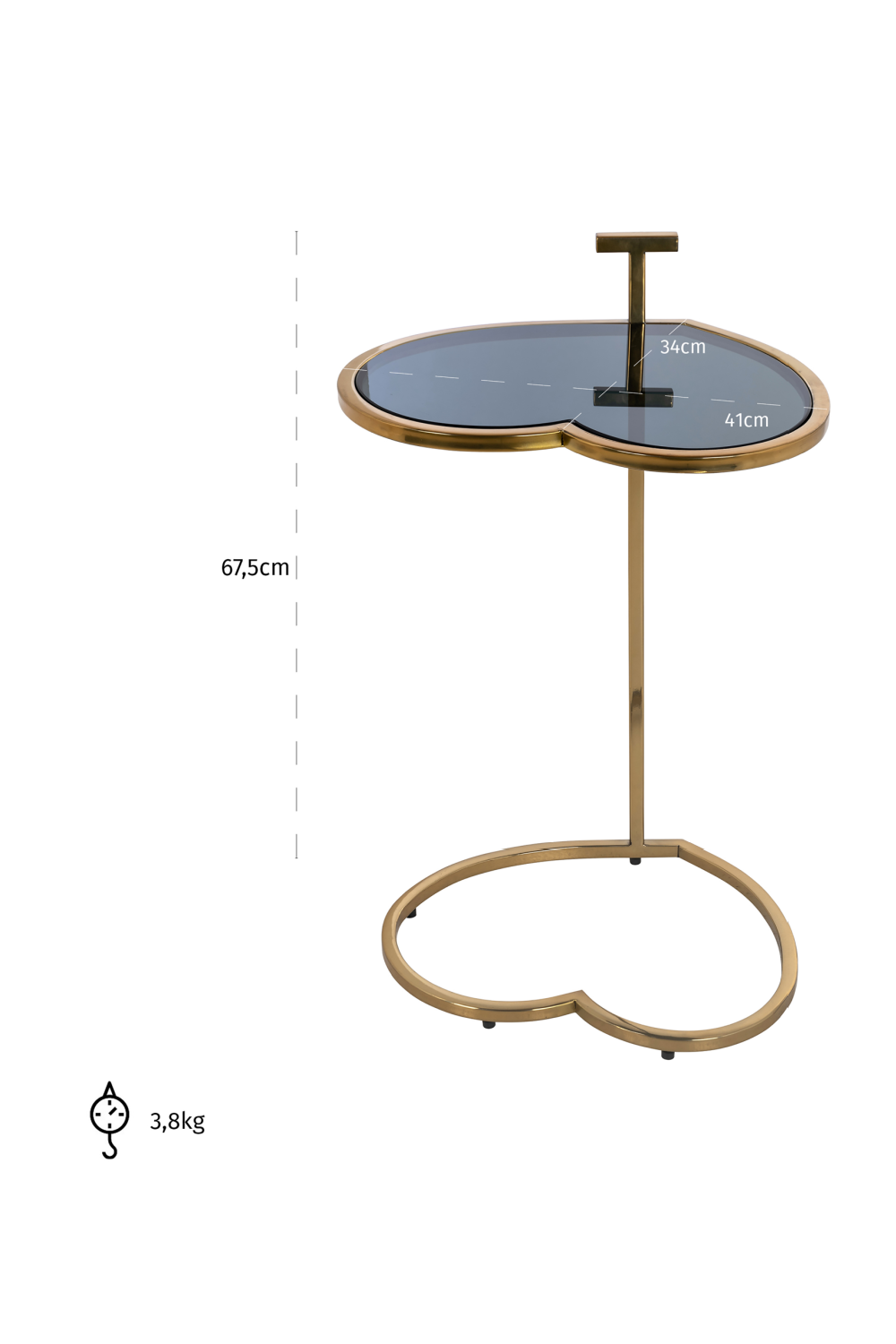 Heart-Shaped Modern End Table | OROA Love | Oroa.com