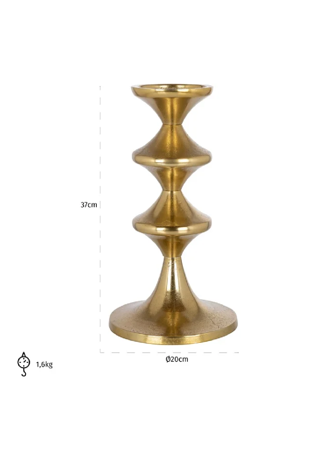 Gold Tiered Candle Holder | Richmond Interiors Ayden | Oroa.com