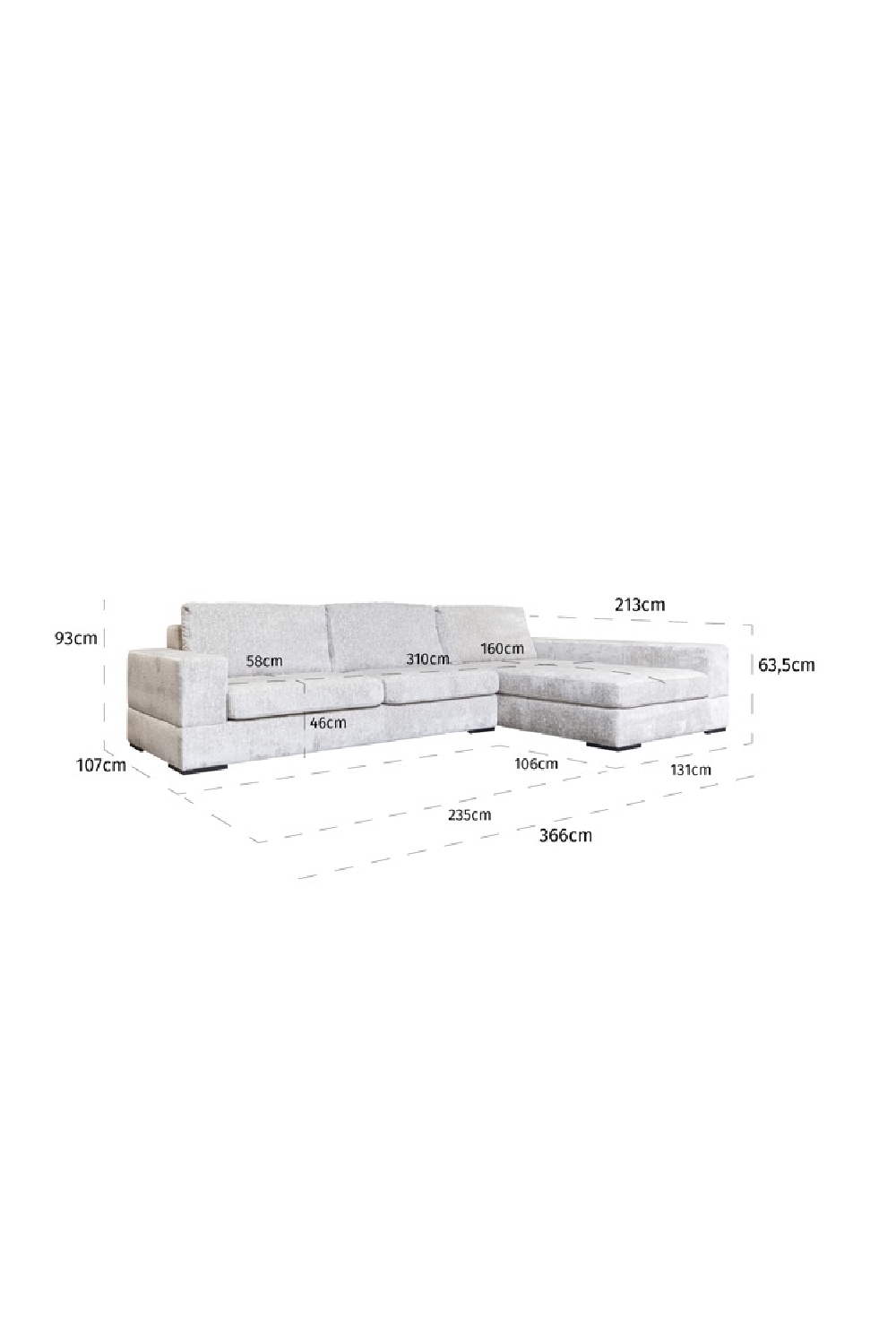 White Sectional Sofa Set | OROA Pasha | Oroa.com