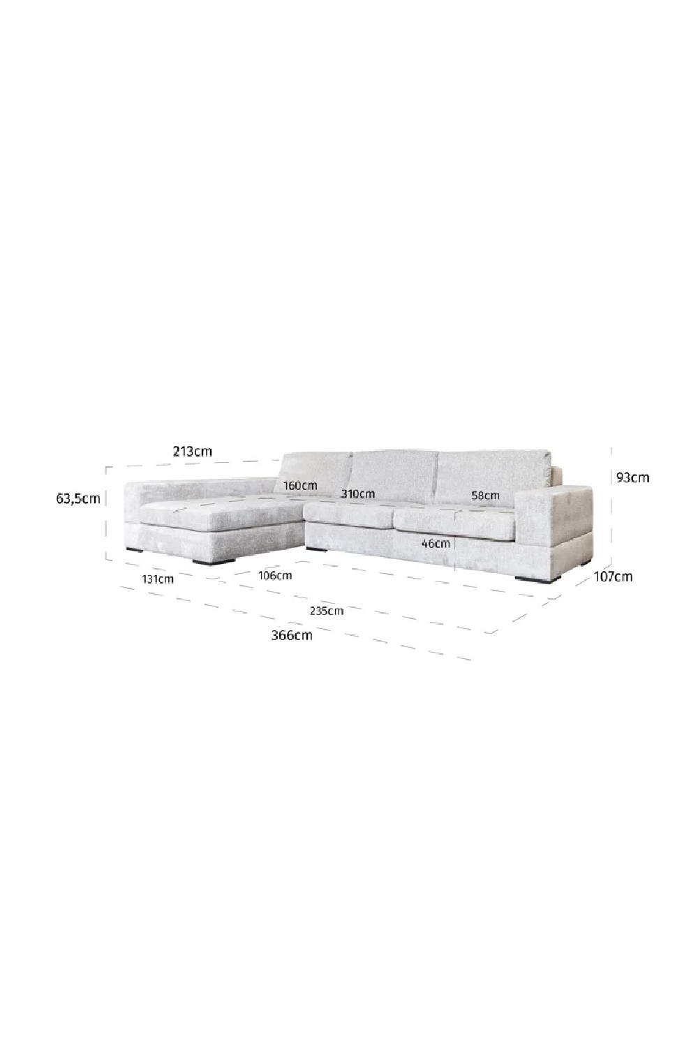 White Sectional Sofa Set | OROA Pasha | Oroa.com