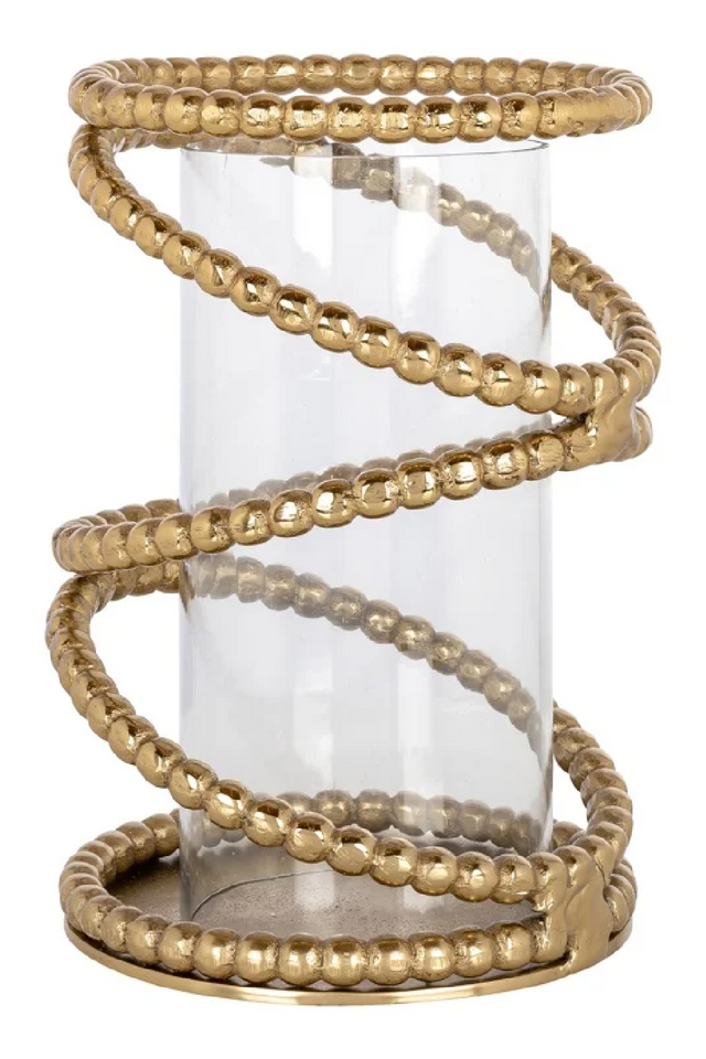 Gold-Chained Glass Hurricane | Richmond Interiors Jaden | Oroa.com