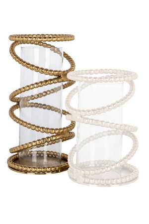 Gold-Chained Glass Hurricane | Richmond Interiors Jaden | Oroa.com