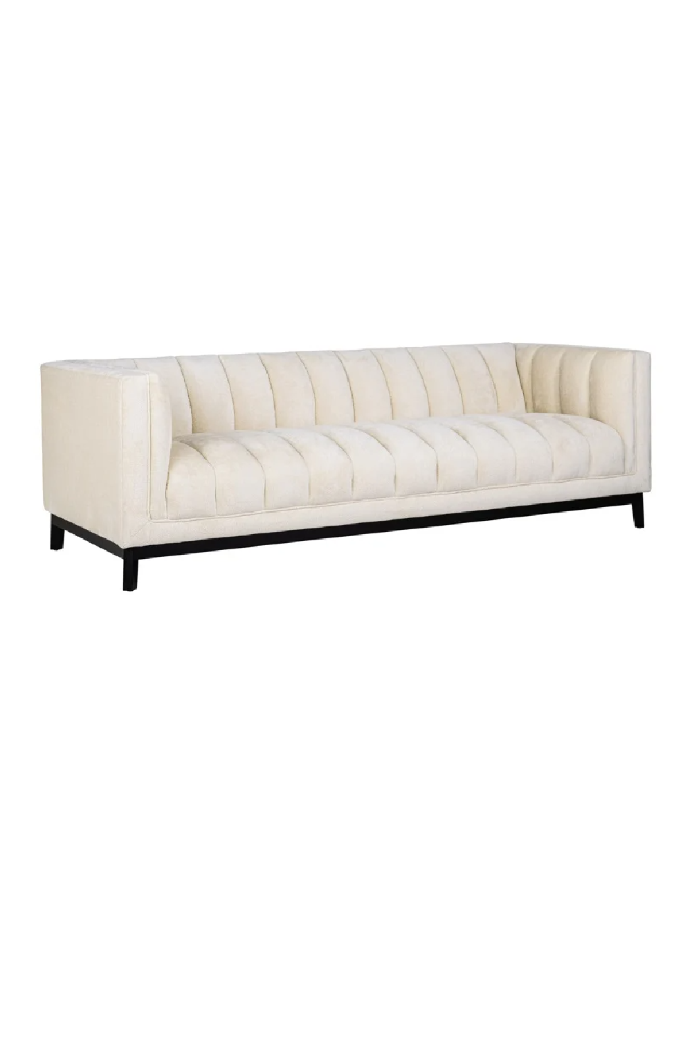 White Chenille Tufted Sofa | OROA Beaudy | Oroa.com