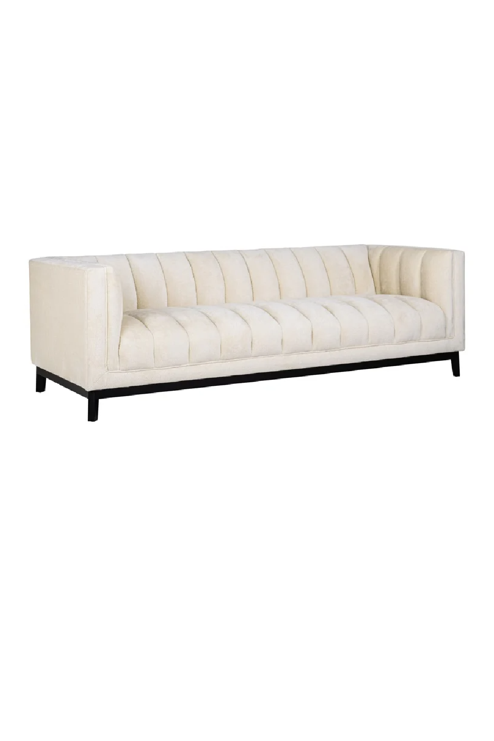 White Chenille Tufted Sofa | Richmond Interiors Beaudy | Oroa.com