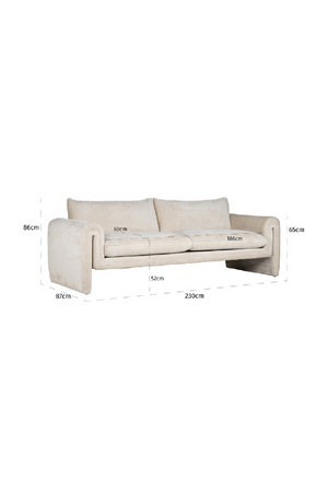 White Chenille Modern Sofa | Richmond Interiors Sandro | Oroa.com