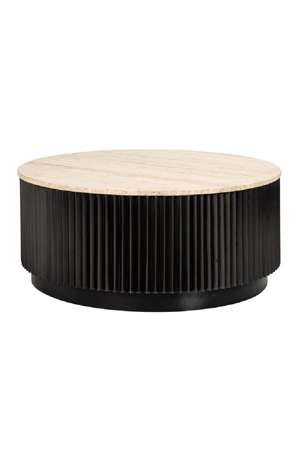 Round Travertine Coffee Table | OROA Hampton | Oroa.com