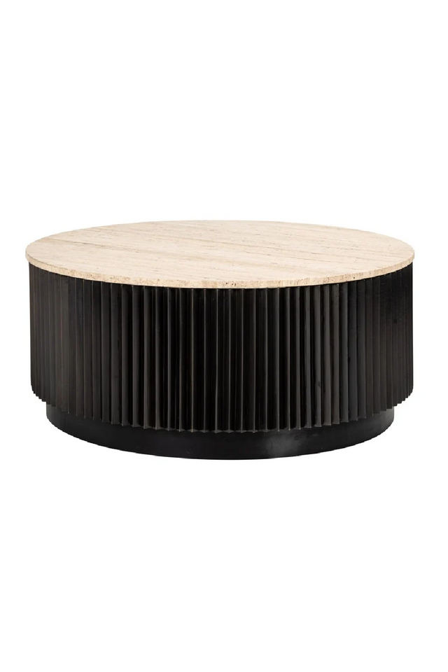 Round Travertine Coffee Table | Richmond Interiors Hampton | Oroa.com