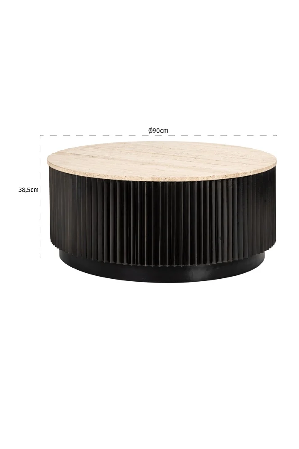 Round Travertine Coffee Table | OROA Hampton | Oroa.com