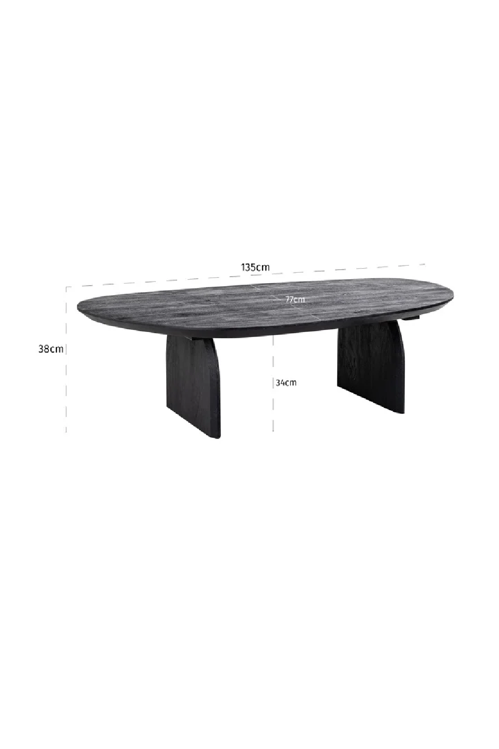 Black Mango Wood Coffee Table | OROA Hudson | Oroa.com