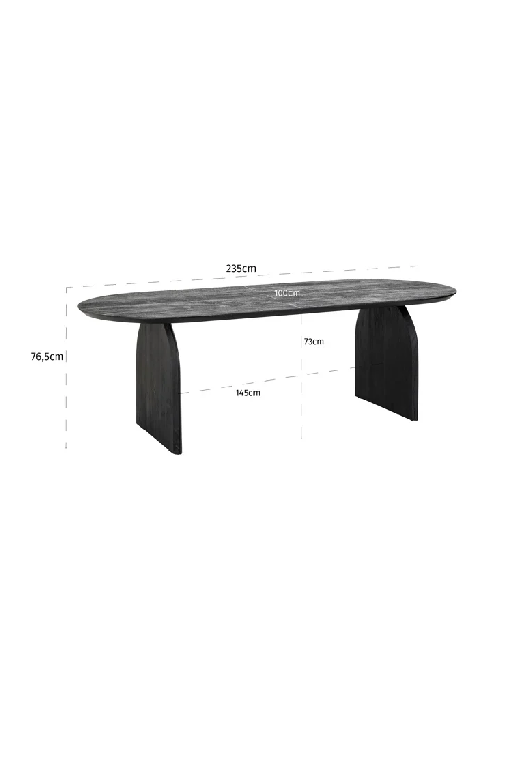 Black Mango Wood Dining Table | OROA Hudson | Oroa.com