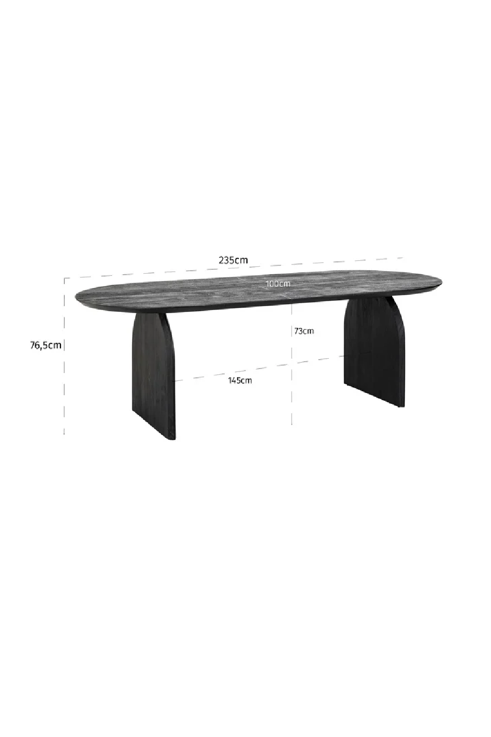 Black Mango Wood Dining Table | Richmond Interiors Hudson | Oroa.com