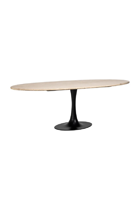 Travertine Pedestal Dining Table | Richmond Interiors Hampton | Oroa.com