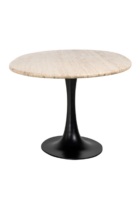 Travertine Pedestal Dining Table | Richmond Interiors Hampton | Oroa.com